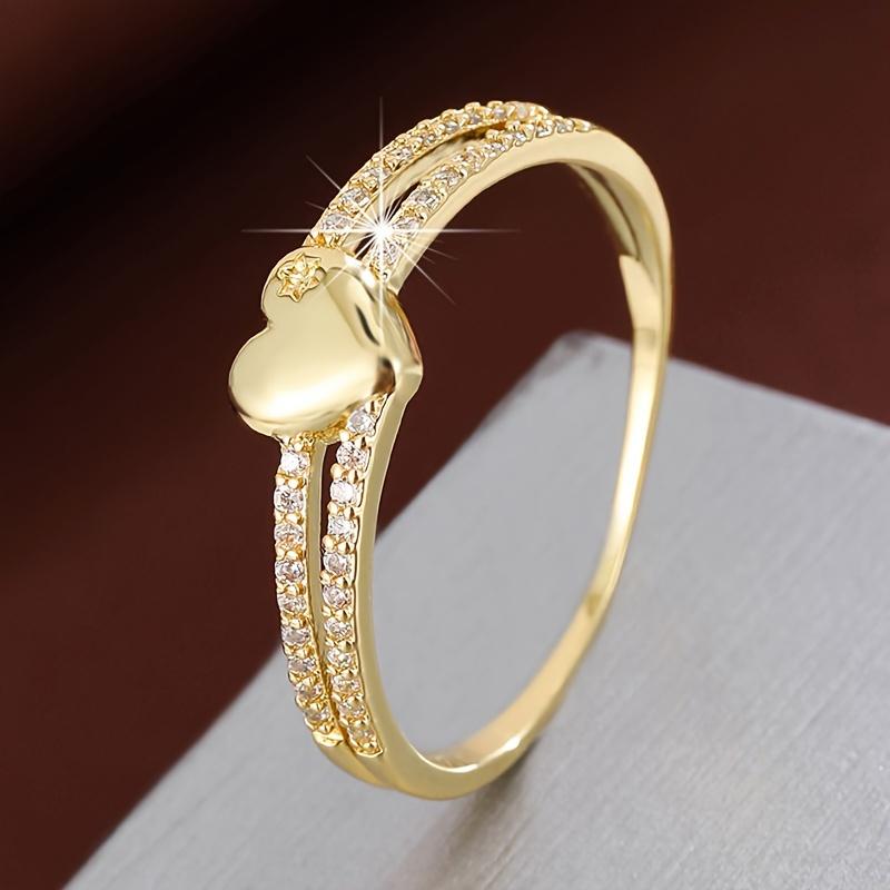 Unique Heart-shaped Design Ring for Women Party Gift Jewelry Romantic Elegant Lady Ring with Synthesis Zirconia