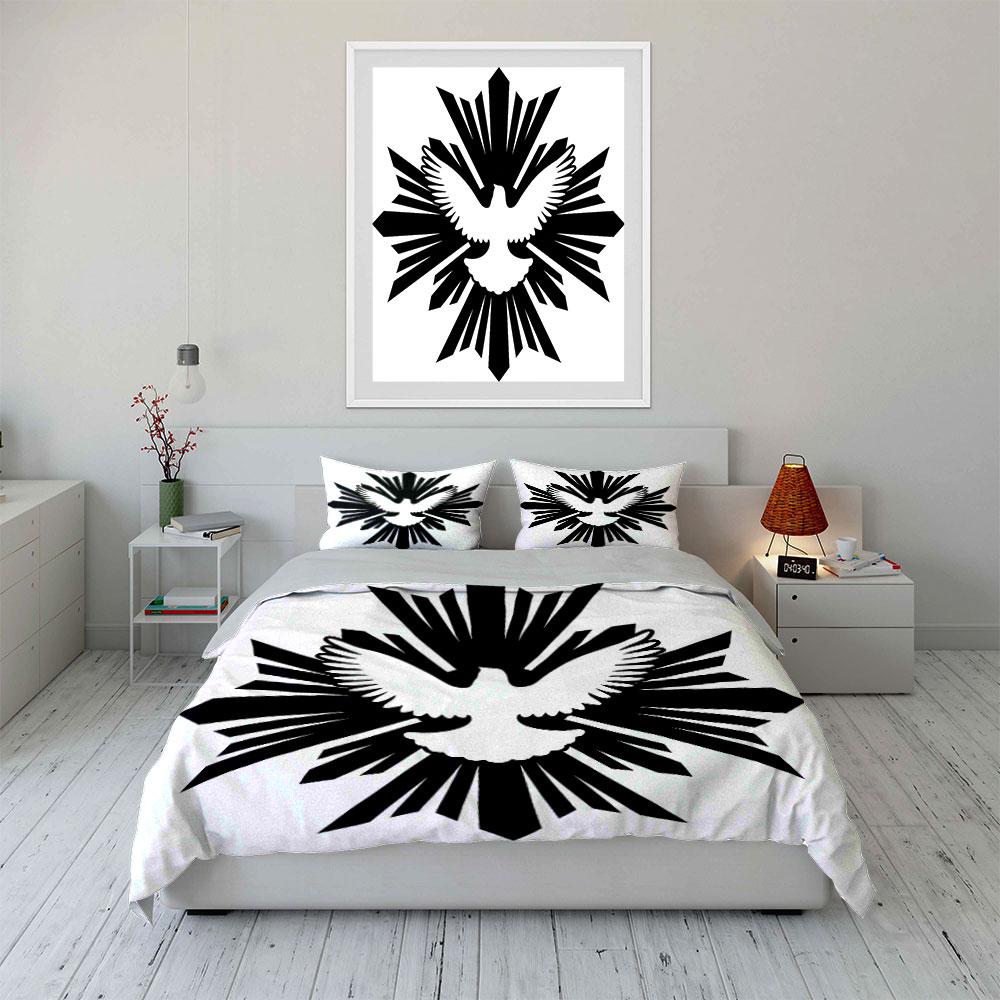 White Dove, Radiant Beams. Bedding Sets Duvet Cover Sets Duvet Covers Pillowcases(1*Duvet Cover 2*Pillowcases Without Duvet Insert)