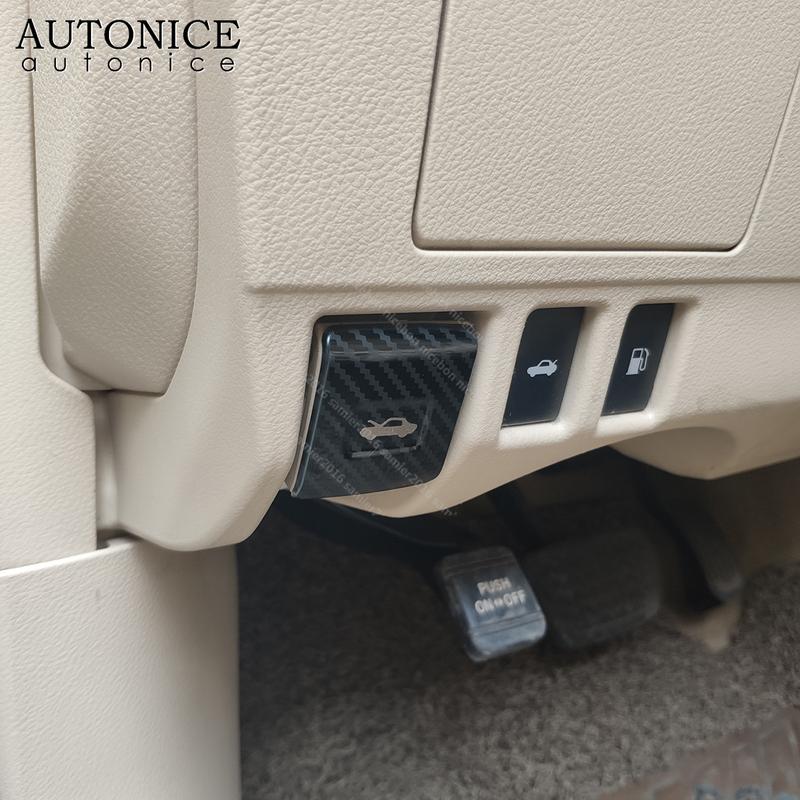 Carbon Fiber Color Head Switch Cover Fit for Toyota Camry Corolla RAV4 Highlander C-HR Avalon Sienna Vios Yaris Sequoia 4Runner