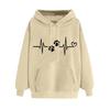 2025 new European and American fashion printed velvet versatile long-sleeved loose hooded sweater women's top trendy clothing