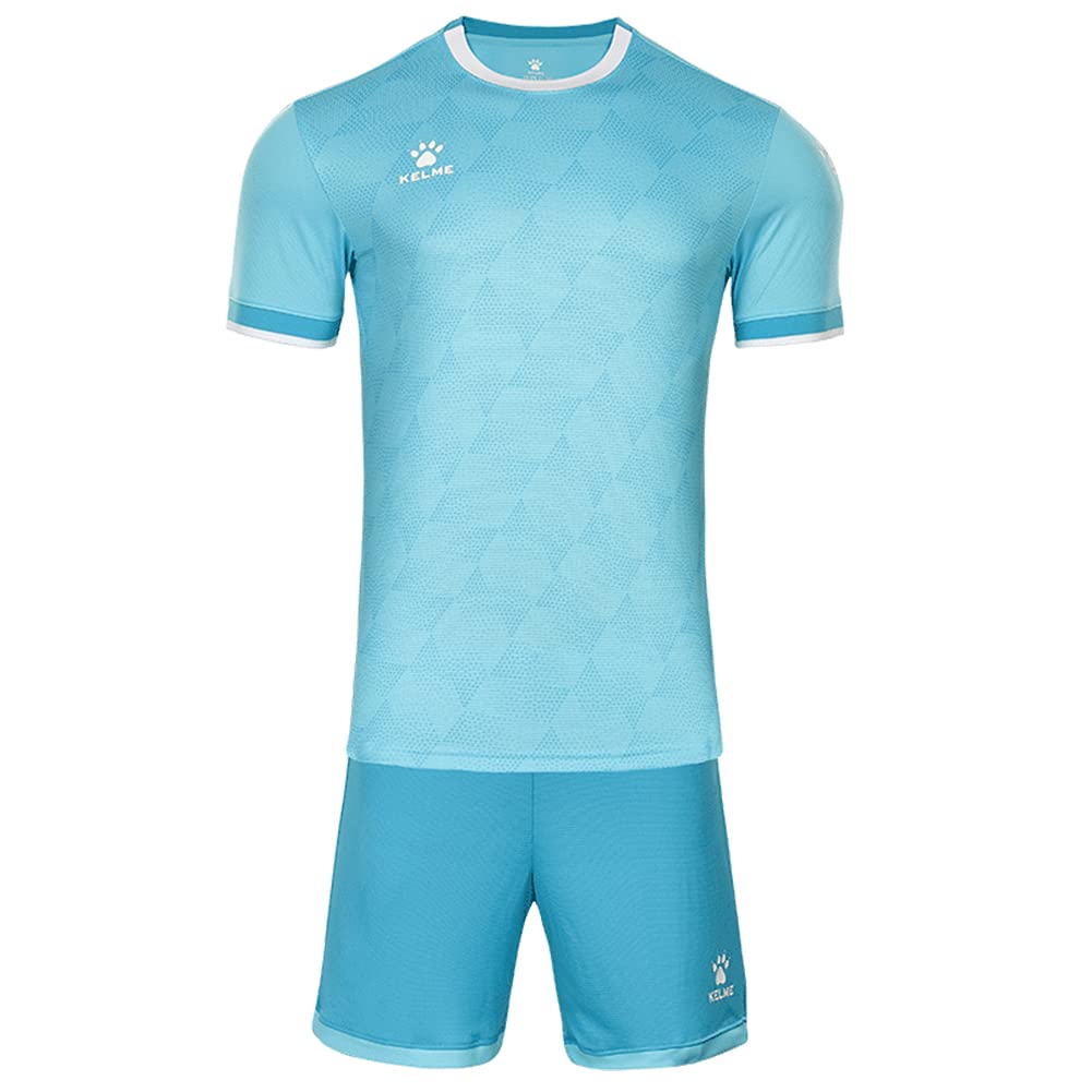 

Мужской футбольный комплект Kelme, футболка и штаны (Светло-голубой, Размер M)