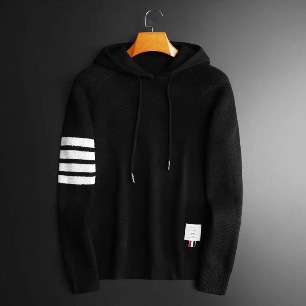 Men's Trendy Hooded Knit Sweater – Autumn/Winter Casual Loose Design