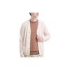 Solid Color V-Neck Pocket Long Sleeve Knit Sweater Unisex Sweater Off-White 460941-01