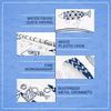 Nautical Fish Curtain Set - 12 Hooks, Polyester, Waterproof, Machine Washable, White & Blue