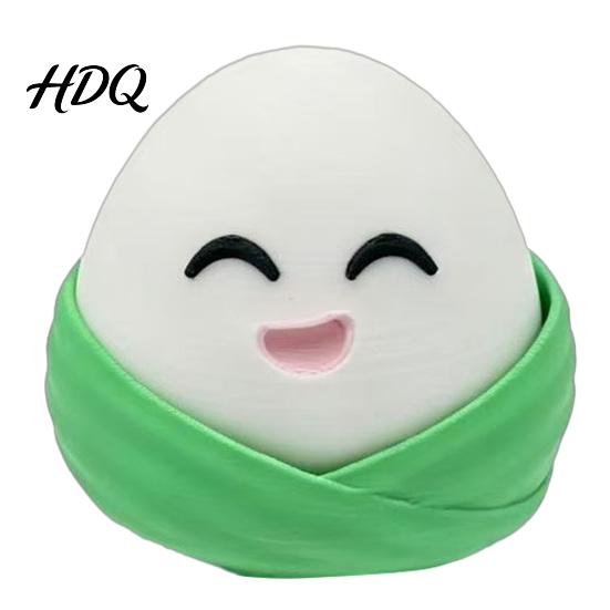 Zongzi Stress Relief Toy 3D Printed Fidget Clicker Cartoon Rice Dumpling Finger