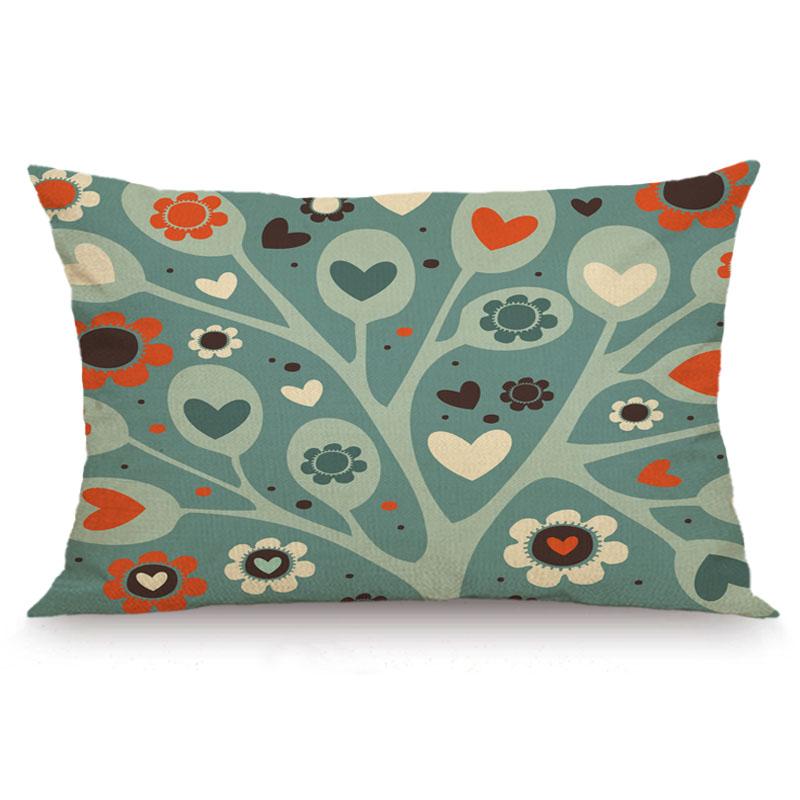 XUNYU 30X50cm/40x60cm Cushion Cover Cartoon Flower Pillow Cases Decorative Throw Pillow Cover for Sofa Bedroom JX033