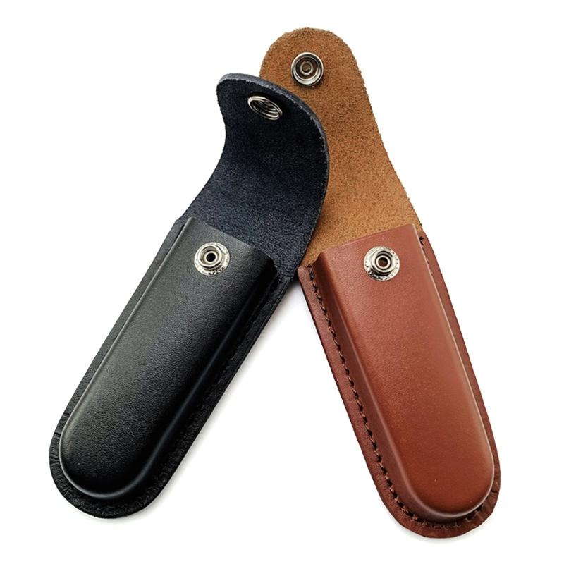 Tragbare Klappmesser Aufbewahrungsscheiden Taschen mit Gürtelschlaufe Lederholster Gürteltasche Messerhalter Langlebig