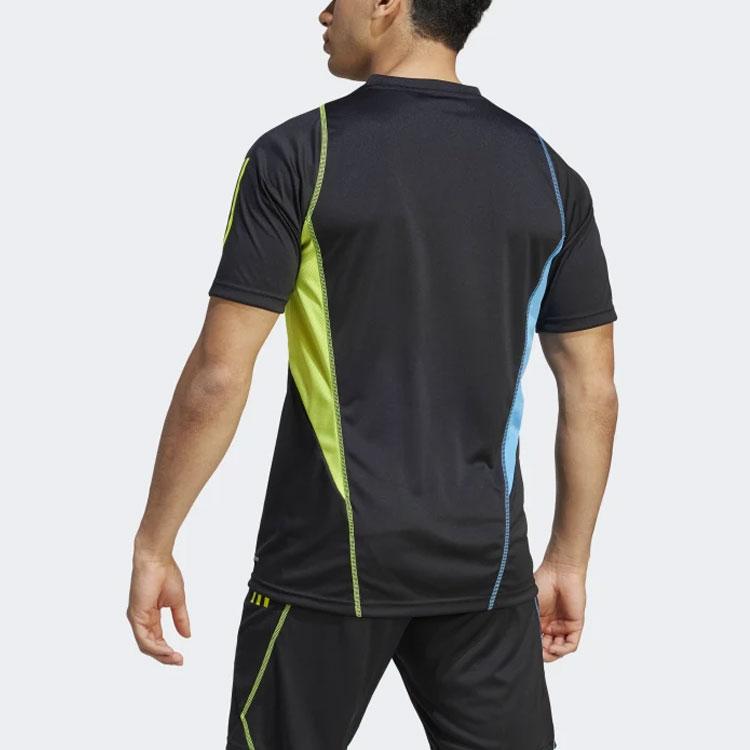 Adidas Arsenal Tiro 23 Training Jersey Color Block Short Sleeve Football Shirt Men Tops Black HZ2181