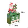 Christmas Wooden Calendar Gift Reusable Decoration Tabletop Ornament for
