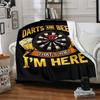 1Pc Darts Beer Leisure Fun Blanket Soft And Comfortable Casual Warm Camping Travel Christmas Halloween Xmas Gift M928582