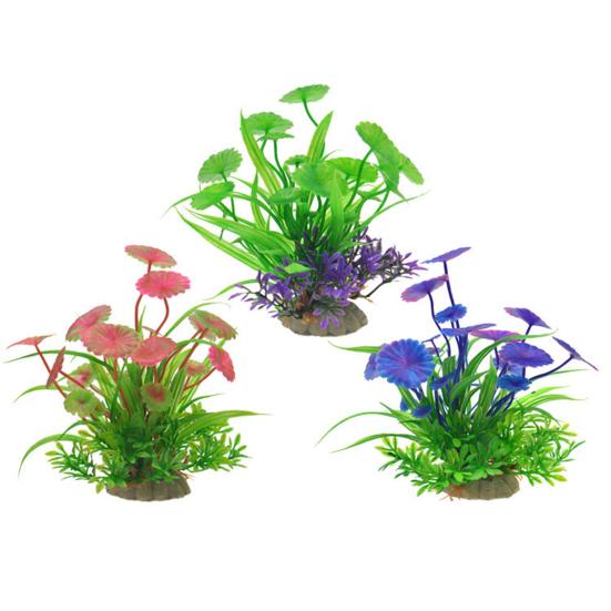 Artificial Aquatic Plants Fade-resistant Simulation Plastic Hydroponic Grass Vibrant Aquarium Landscape Decor for Fish Reptile Tanks