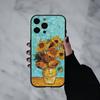 V-Van G-Gogh S-Starry Sunflowers Phone Case For iPhone 17pro, 16,15,14,13,12,11 X XR Plus,Others Soft Black Cover
