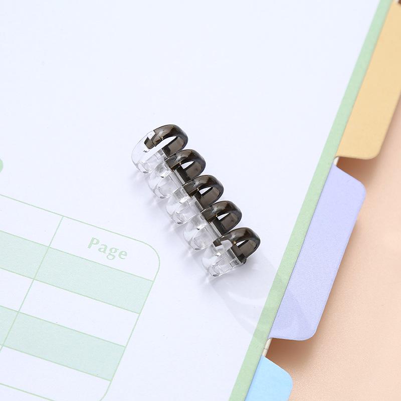 

Съемная пластиковая обложка для книги с кольцевым механизмом на пять отверстий 42mm*15mm