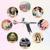 Uouteo Airbrush Trigger Gun Air Brush Gun with 0.3 Mm Needles 7CC &10 CC Cup for Painting