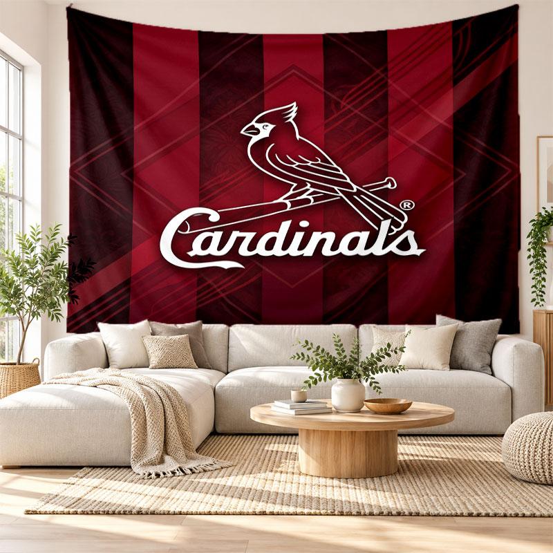 St. Louis Cardinals Wall Tapestry, Soft Fabric Wall Hanging, Decorative Backdrop For Bedroom Home Wall Art