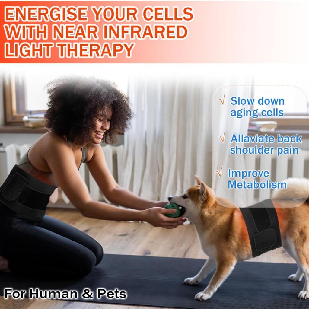 660nm & 850nm Red Infrared Light Therapy Pad Body Pain Relief Deep Therapy Belt Household Portable Heating Pad