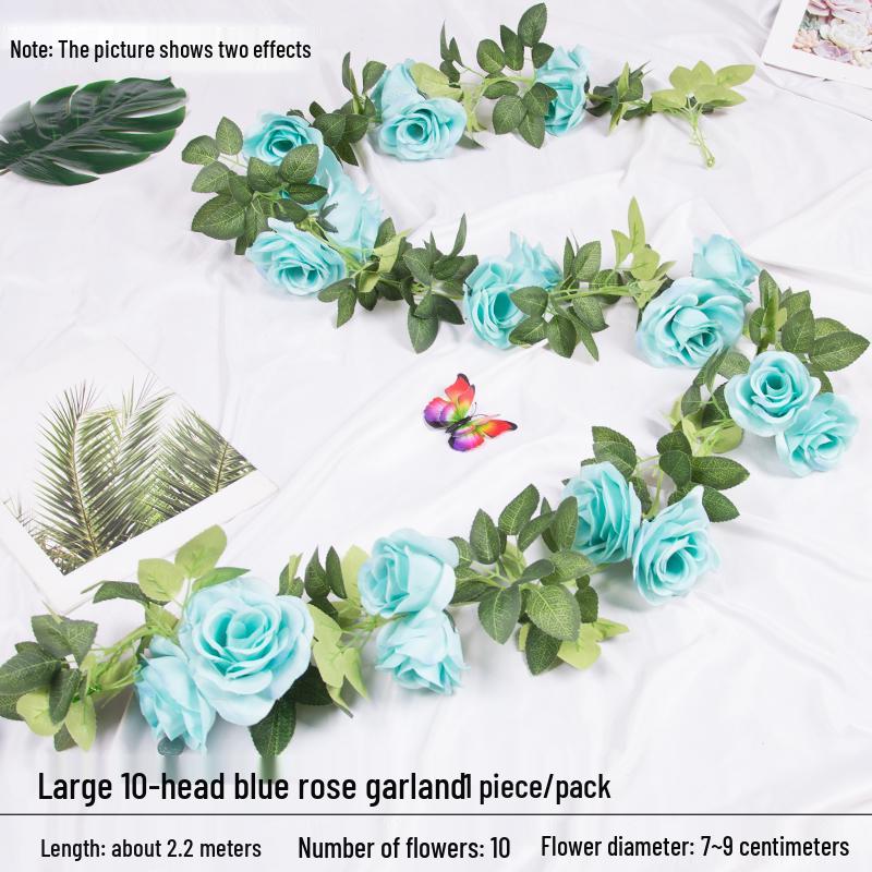 Artificial Rose Vine Floral Ceiling Decor