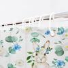Flower Shower Curtain Spring Watercolor Flower Rabbit Festive Bathroom Curtain Blue And White Flower Shower Curtain Set With Hook