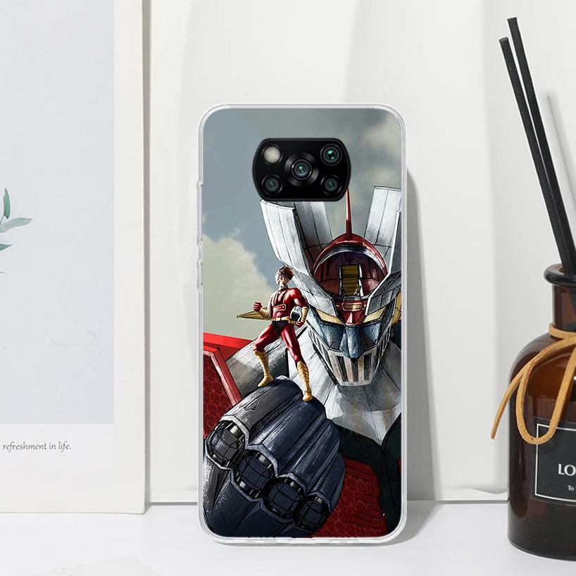 M-Mazinger Z Anime Phone Case For Xiaomi Poco X7 X6 X5 M7 M8 Pro F7 Ultra Redmi 15C 15 13C 13 12C 12 10 10C 10A Art Fundas Poco