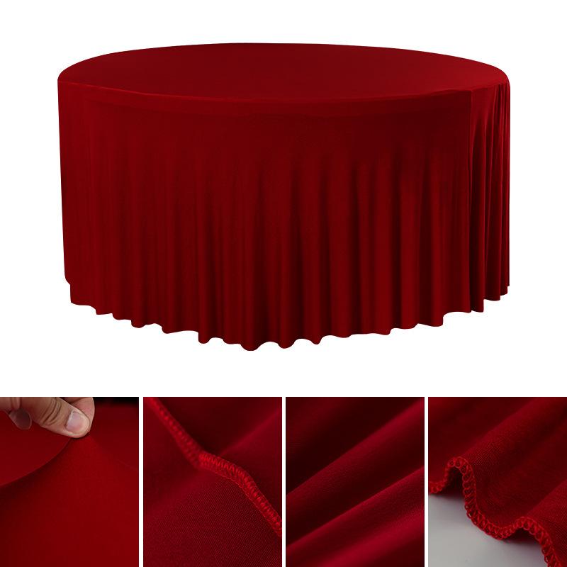 4/5/6FT Round Tablecloth Circular Polyester Table Cover Polyester Table Cloth for Hotel Banquet Birthday Party Table Decor