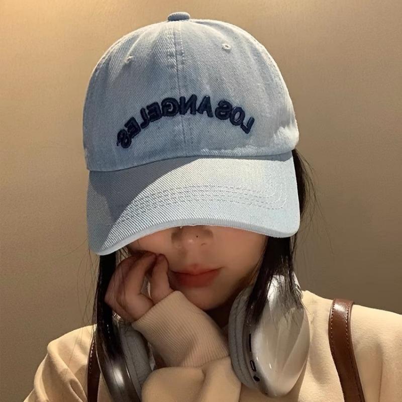 Cowboy Baseball Cap Women's Versatile Wide Brim Show Face Small Peaked Cap Soft Top Big Head Hat