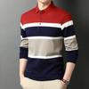 Long Sleeve Men's T-shirt Spring and Autumn New Middle-aged and Young Lapel Slim Cotton Base Shirt Men's Polo Shirt
