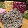 150g Natural Cotton Raffia Yarn for Hand Crochet Knitting Summer Hats Bags Diy Straw Sandals Fluffy Paper Grass Thread Beige