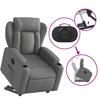 Vidaxl Lift and Tilt Recliner, Dark Grey, Fabric Upholstered