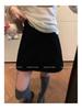 Korean High-Waisted Corduroy Polka Dot A-Line Skirt