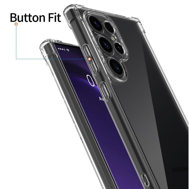 Transparent TPU Case for Samsung Galaxy S24 Ultra S23 FE S22 Plus A55 M55 5G Protective Cover Shockproof Bumper Coque Fundas