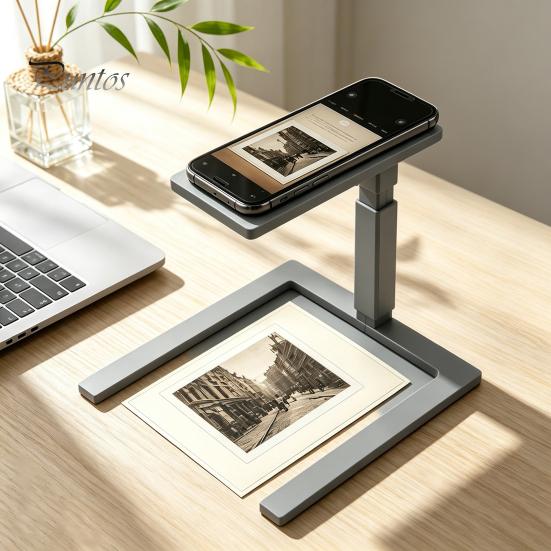 Durable PLA Phone Stand Foldable Mobile Holder, Adjustable Desktop for Cell Phones, Easy Carry Cradle Lightweight Portable Streaming Video Calling And