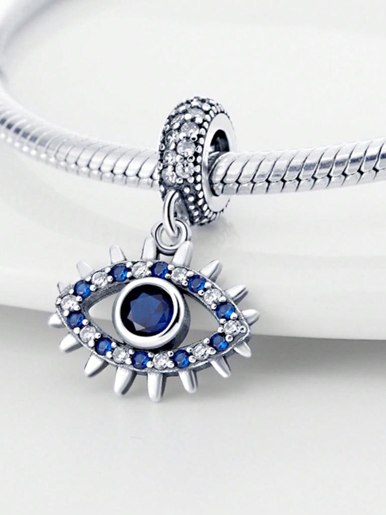 Charms Silber Blaue Augen Perlen Für CharmsOriginales Armband Perlen Schmuckherstellung Geschenk für Frauen