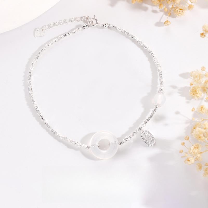 Hetian Jade Lucky Nefu Ping An Bracelet Women's Guochao New Chinese Round Bead Bracelet Jewelry