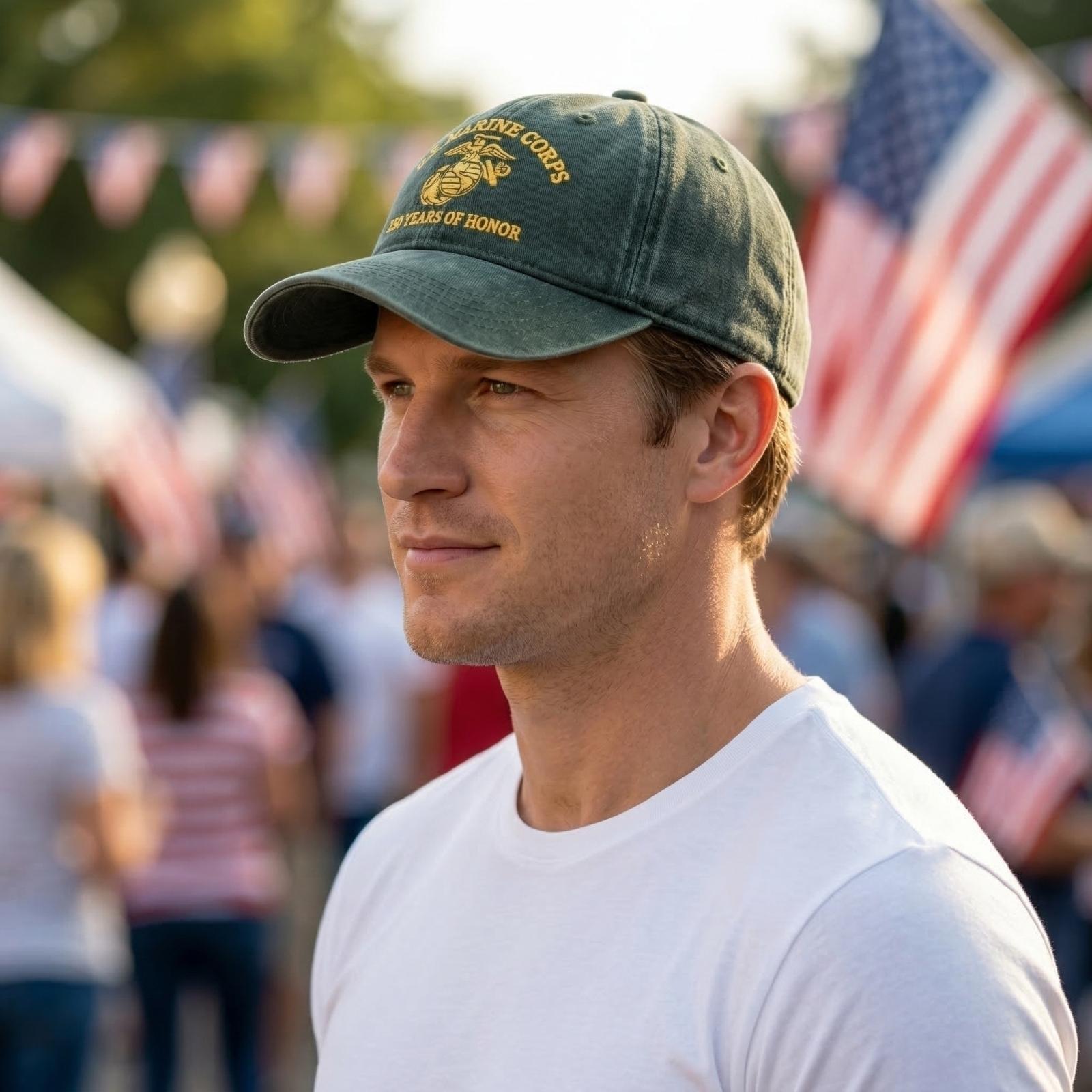 

Printed Baseball Cap, Commemorating The 250th Anniversary Of The United States . One Size армия зеленый
