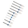 10pcs Nail Drill Bits Set Home Salon Novice Ceramic Cuticle Remover Bits with 20 Hole Storage Box