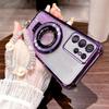 Lanyard Chain Plating Ring Holder Silicone Case For Samsung Galaxy S25 S21 S22 S20 S23 S24 Fe Plus Ultra Shockproof Stand Cover