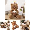 Adorable Plush Bear Doll For Girls Cute Comforting Teddy Bear Stuffed Animal Gift