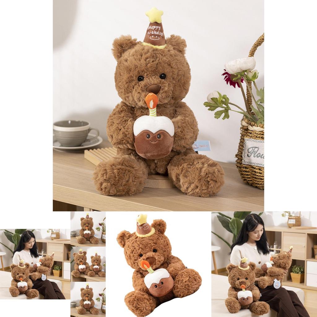 Adorable Plush Bear Doll For Girls Cute Comforting Teddy Bear Stuffed Animal Gift