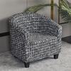 Spandex Tub Chair Cover Geometric Printed Club Armchair Slipcover Elastic Washable Seat Case Protector For Living Room Home