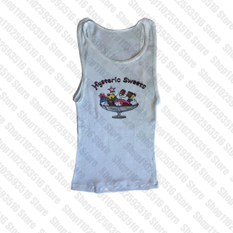 Y2K Letter Print Vintage High Street Aesthetic T-shirt 2000's Crop Top Summer Punk Short Sleeve Clothes Casual Streetwear Tshirt