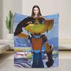Soft Flannel Airplane Themed Throw Blanket for Girls Boys  Perfect for Travel Sofa Bed Cover Bedspread Ratchet and Clank Design