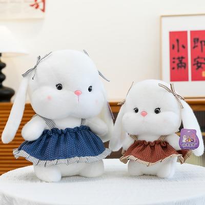 Little White Rabbit Plush Toy Clothing Cute Rabbit Cartoon Doll Healing Department Soothing Sleeping Pillow Ragdoll
