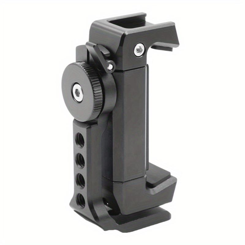 

360° Live Streaming Phone Holder with Cold Shoe & Quick Release for DSLR/Tripod чёрный