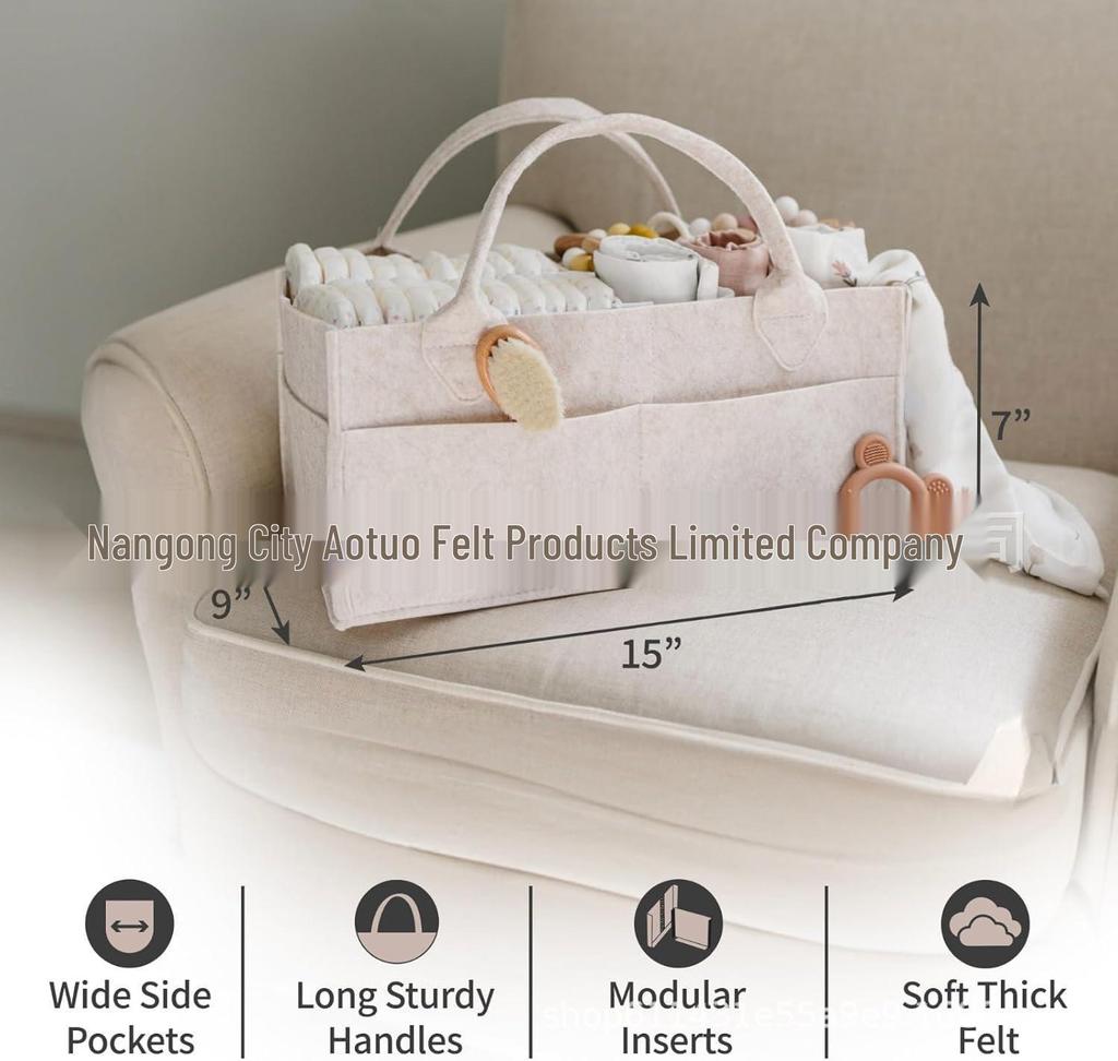 Felt Diaper Bag 3mm Thick Mommy Handbag Baby Storage Bag