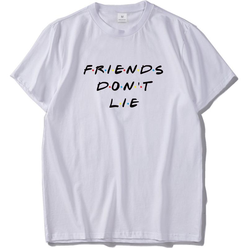 Friends Do Not Lie T Shirt Famous Tv Series Black White O Neck Short Sleeve Tee XL