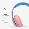 1 Set Wireless Headset Bluetooth-compatible 5.1 Heavy Bass Ergonomics Design Stereo Surround Clashing Color 90 Degrees Foldable Storage Wireless