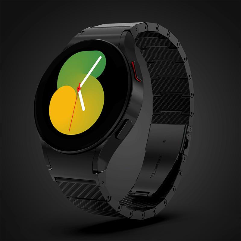 

No Gaps Carbon Fiber Strap For Samsung Galaxy Watch 7 FE 6 4 classic 44mm 40mm correa Bracelet Samsung Galaxy 5 Pro 45mm band Galaxy Watch 5 44mm чёрный