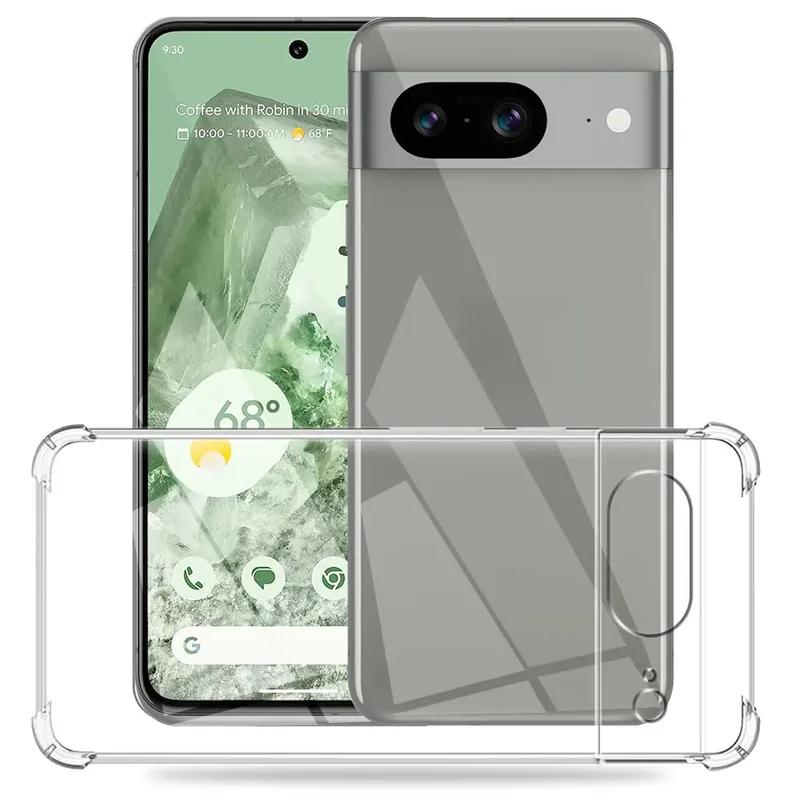 For Google Pixel 10 Pro XL 5G 9 9A 9XL Case Transparent Protector Soft Silicone Phone Cover Clear Shockproof Airbag TPU Carcase