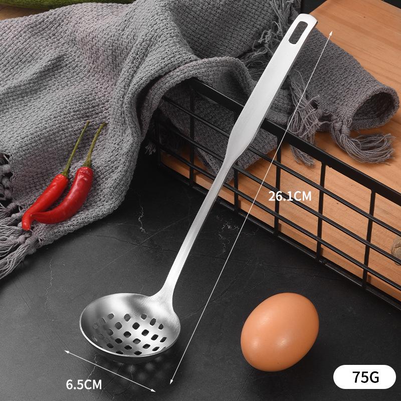 304 Stainless Steel Large Soup Ladle, Long Handle Skimmer, Porridge, and Congee Spoon for Household Use
