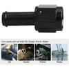 6AN Female to 3/8" Barb Straight Swivel Fitting Adapter Aluminum Black 4Pcs